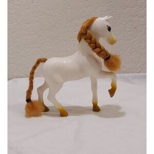 Vintage Marchon? Enchanted Kingdom White Horse Pony Brown Mane Tail Rare